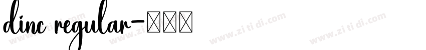 dinc regular字体转换